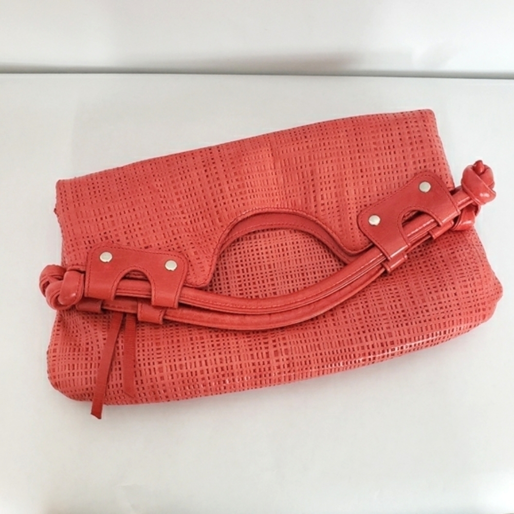Pietro Alessandro dark coral orange top handle bag